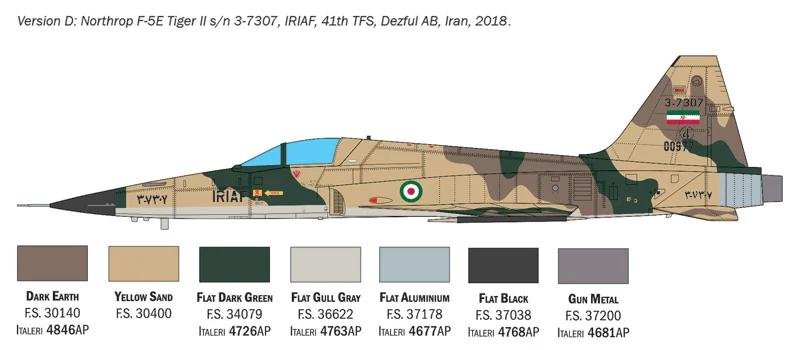 Italeri 1/48 F-5E Tiger II Model Kit — official product photo 6