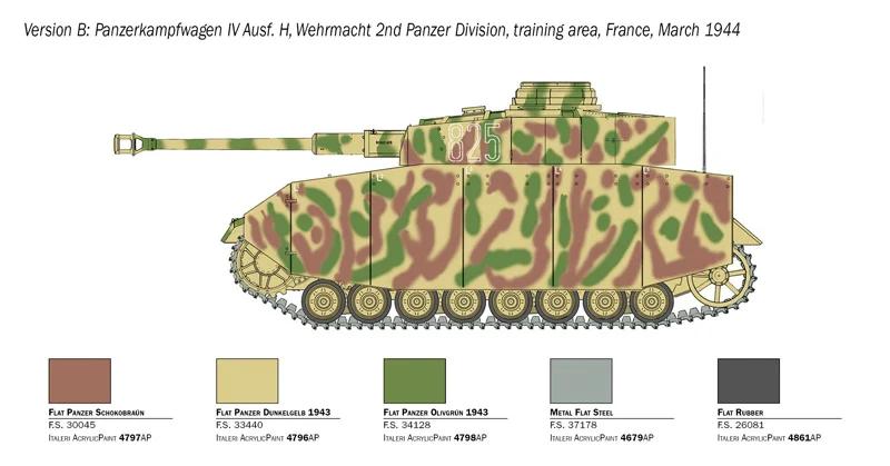 Italeri 1/35 Pz Kpfw IV Ausf H Model Kit — official product photo 4