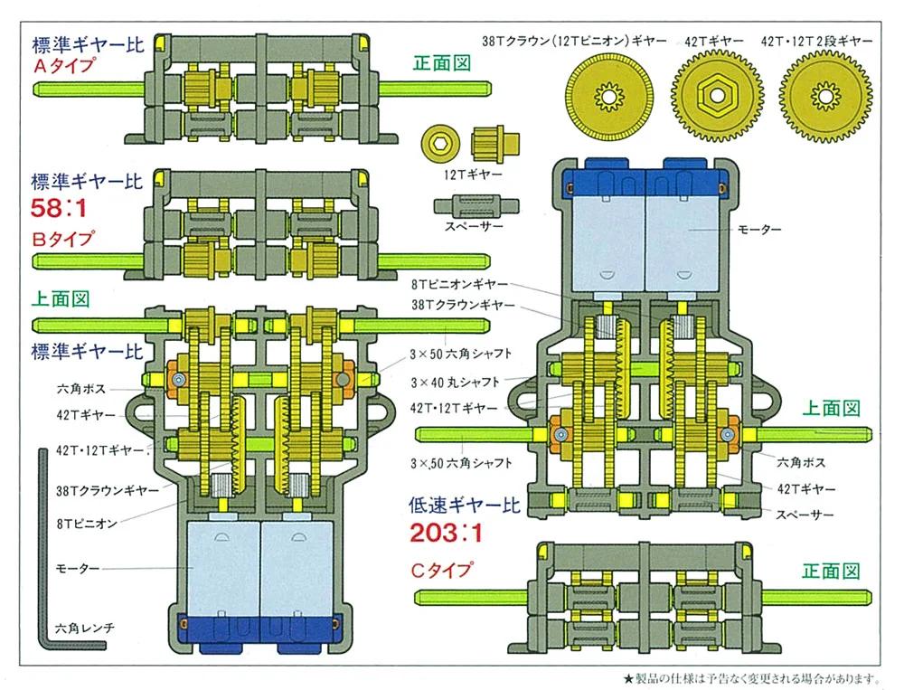 Tamiya Twin Motor Gearbox Model Kit — official product photo 2