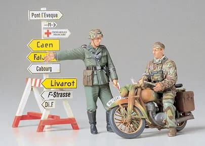 Tamiya 1/35 German Motorcycle Orderly Model Kit — box art