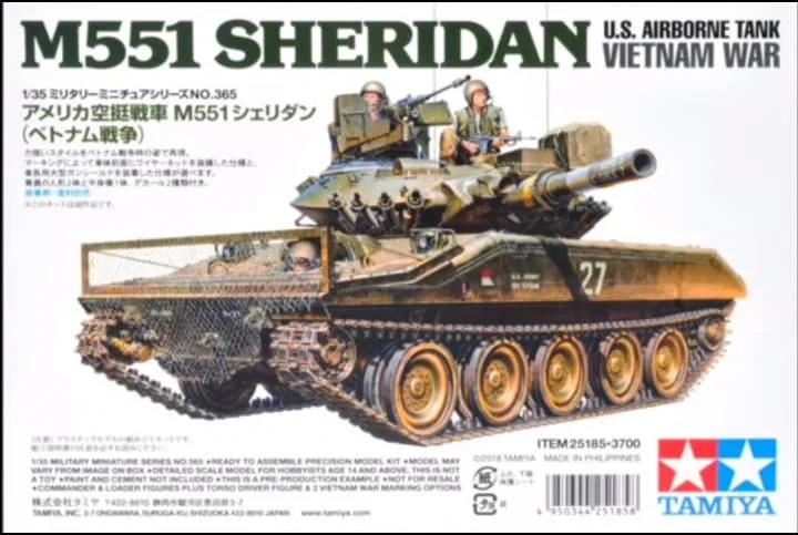 Tamiya 1/35 US Sheridan Tank M551 Nam Model Kit — box art