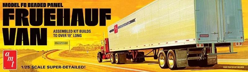 AMT 1/25 Fruehauf 40 Beaded Van Trailer Model Kit — box art