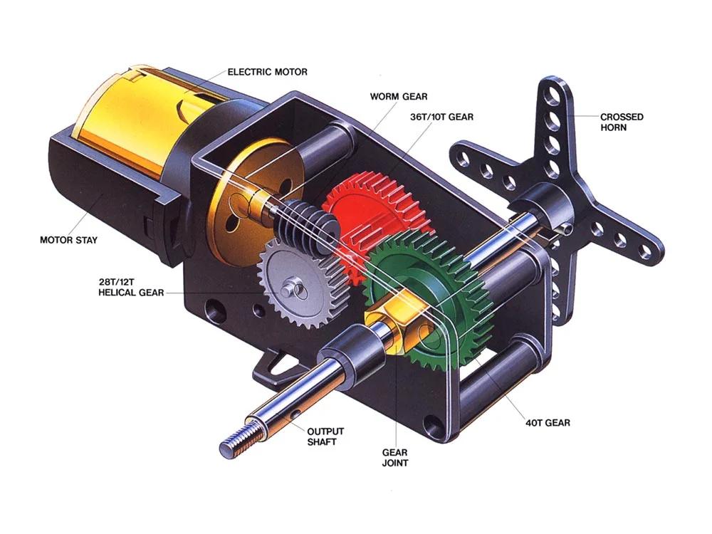 Tamiya Worm Gearbox H E Model Kit — official product photo 1