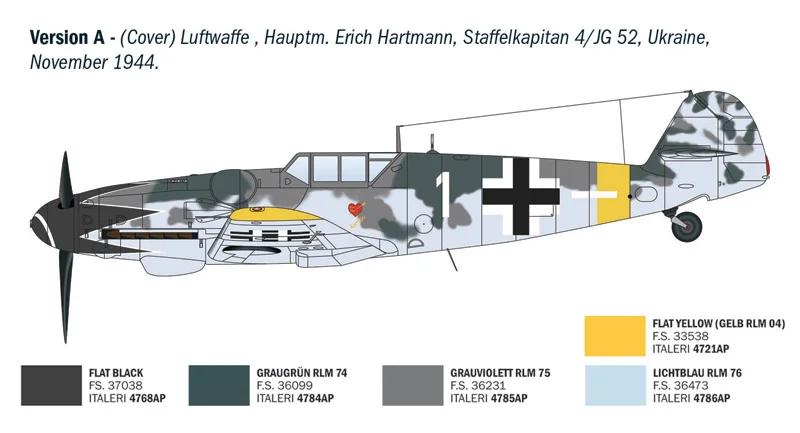 Italeri 1/72 G-6 Bf-109g-2 Aces Model Kit — official product photo 2