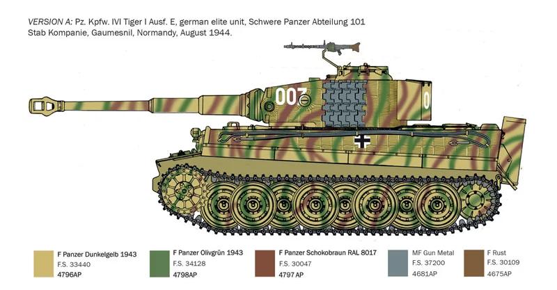 Italeri 1/35 Tiger 1 Late 80th Anniversary D Day Model Kit — official product photo 4