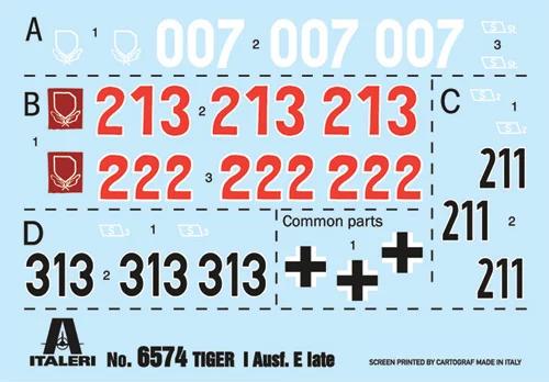 Italeri 1/35 Tiger 1 Late 80th Anniversary D Day Model Kit — official product photo 3
