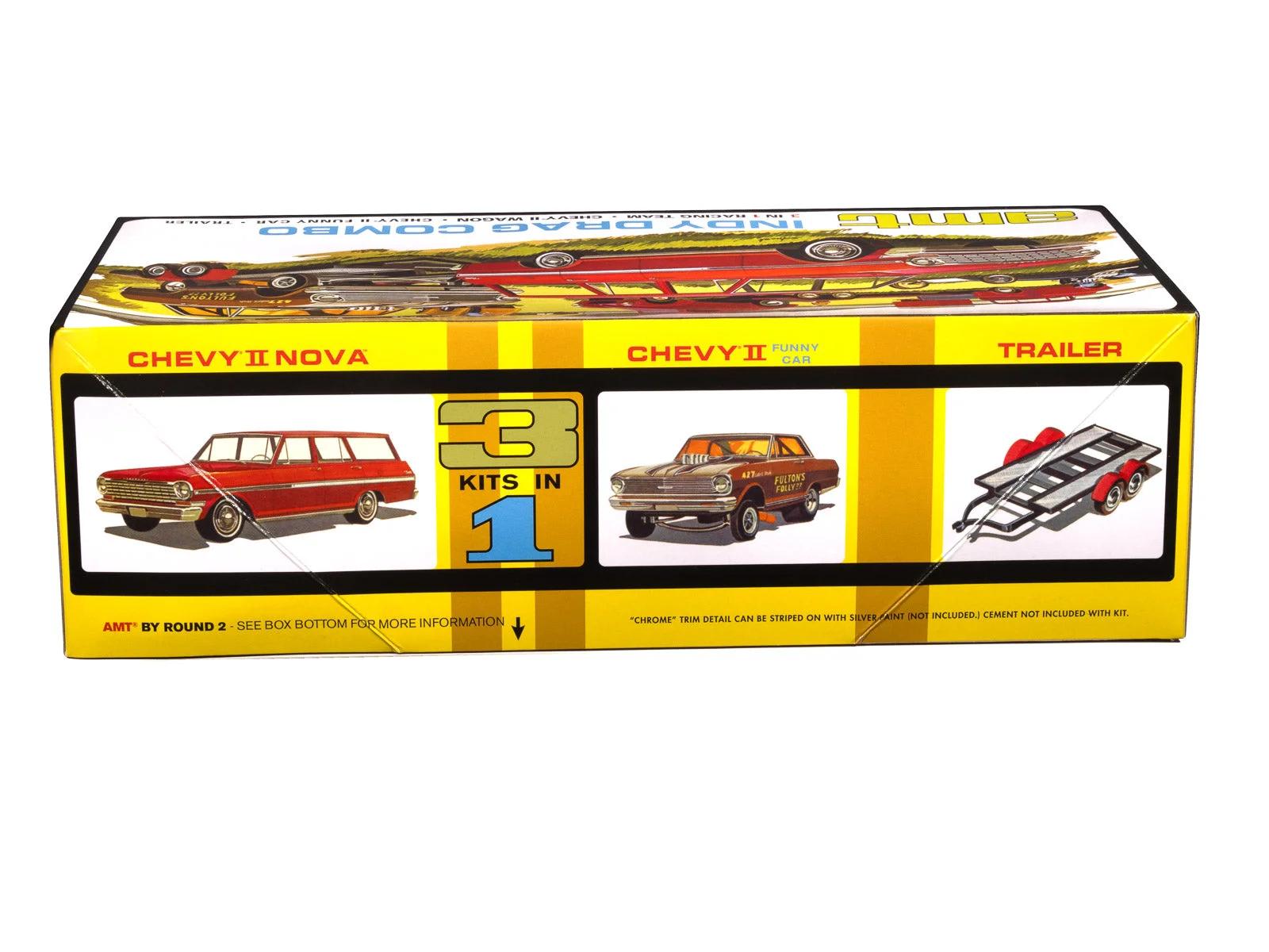 AMT 1/25 Indy Drag Combochevy II Fc Trailer Model Kit — official product photo 3