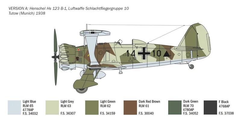 Italeri 1/48 Henschel Hs 123 Model Kit — official product photo 4