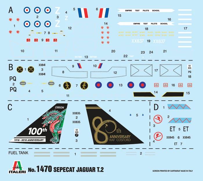 Italeri 1/72 Sepecat Jaguar T 2 RAF Trainer Model Kit — official product photo 2