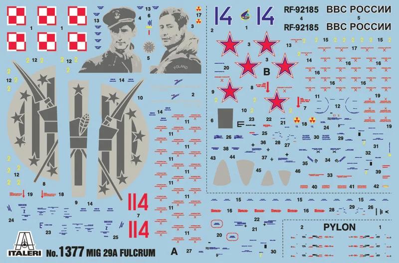 Italeri 1/72 Mig-29a Fulctum Model Kit — official product photo 3