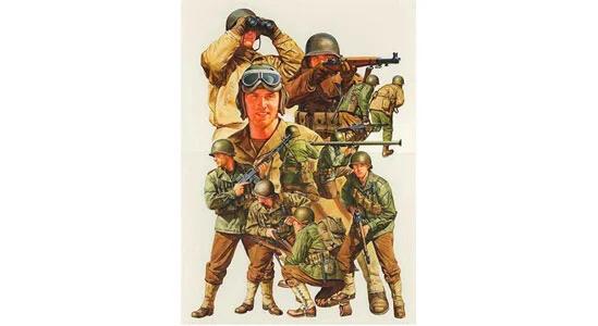 Tamiya Ww-ii US Army Infantry Set 48 Model Kit — box art