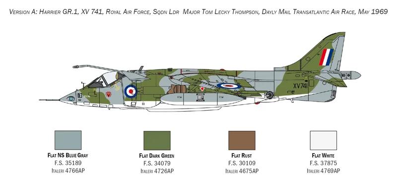 Italeri 1/72 Harrier Gr 1 Transatlantic Air Race Model Kit — official product photo 3