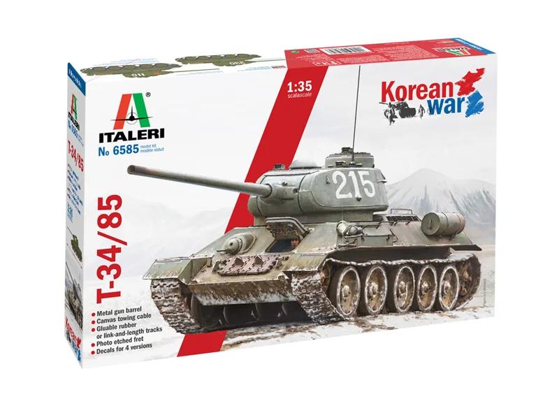 Italeri 1/35 T-34 85 Korean War Model Kit — official product photo 1