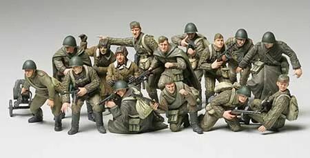 Tamiya 1/48 Ww-ii Russian Infantry Model Kit — box art