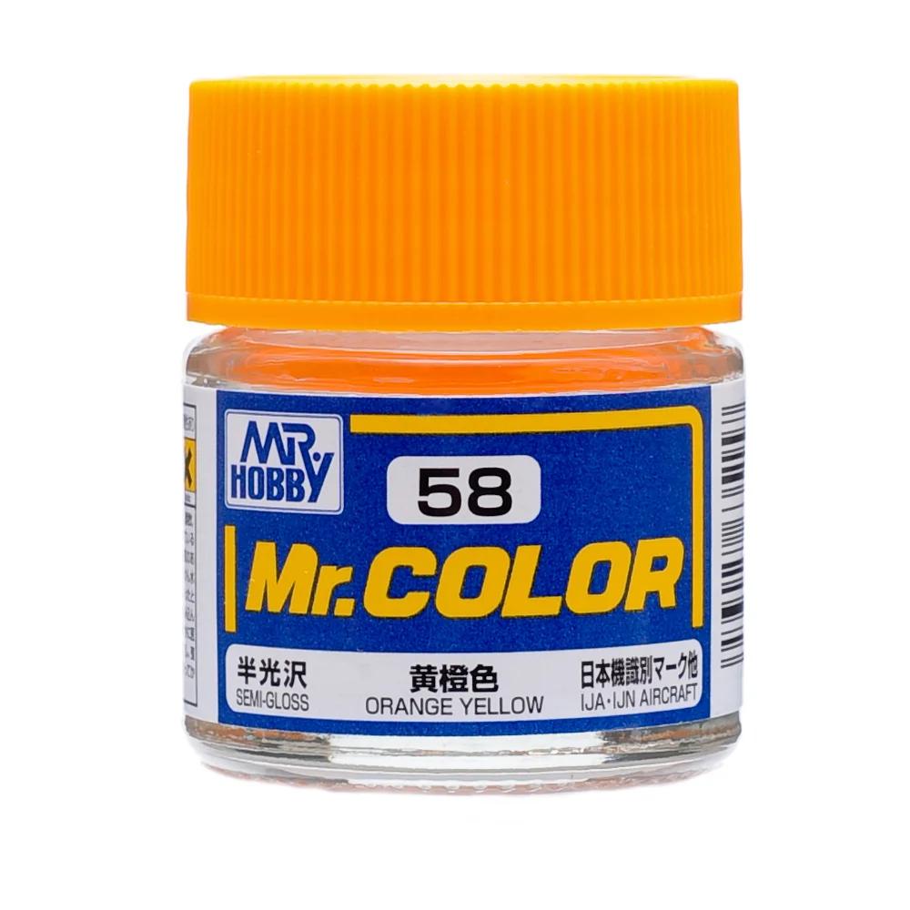 Mr. Hobby Mr. Color Orange Yellow (C58) 10 ml — official product photo 1