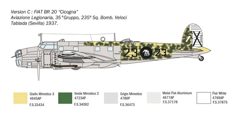 Italeri Fiat Br 20cicognabattle Britain 72 Model Kit — official product photo 5