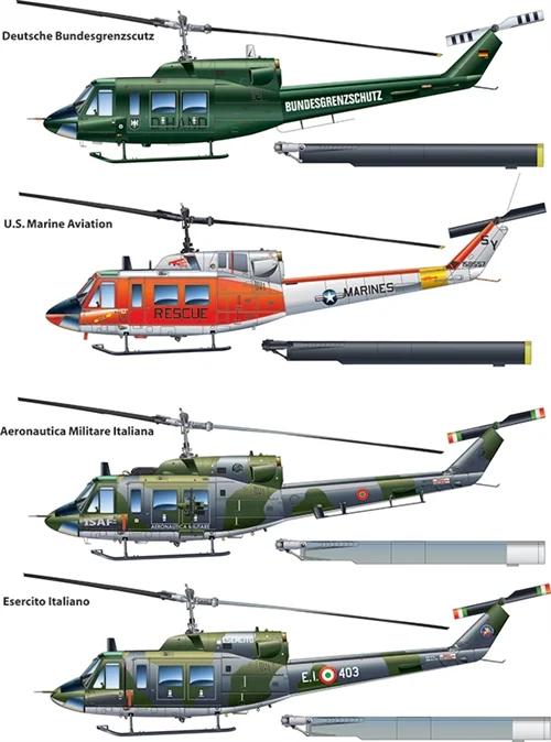 Italeri 1/48 Ab212 Uh1n Helicopter Model Kit — official product photo 3