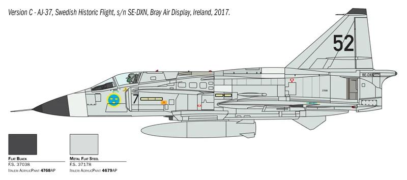 Italeri Saab Ja37 Aj37 Viggen Fghtr 48 Model Kit — official product photo 4