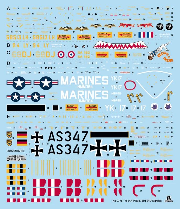 Italeri 1/48 H-34 Pirate Ud US Marines Model Kit — official product photo 3