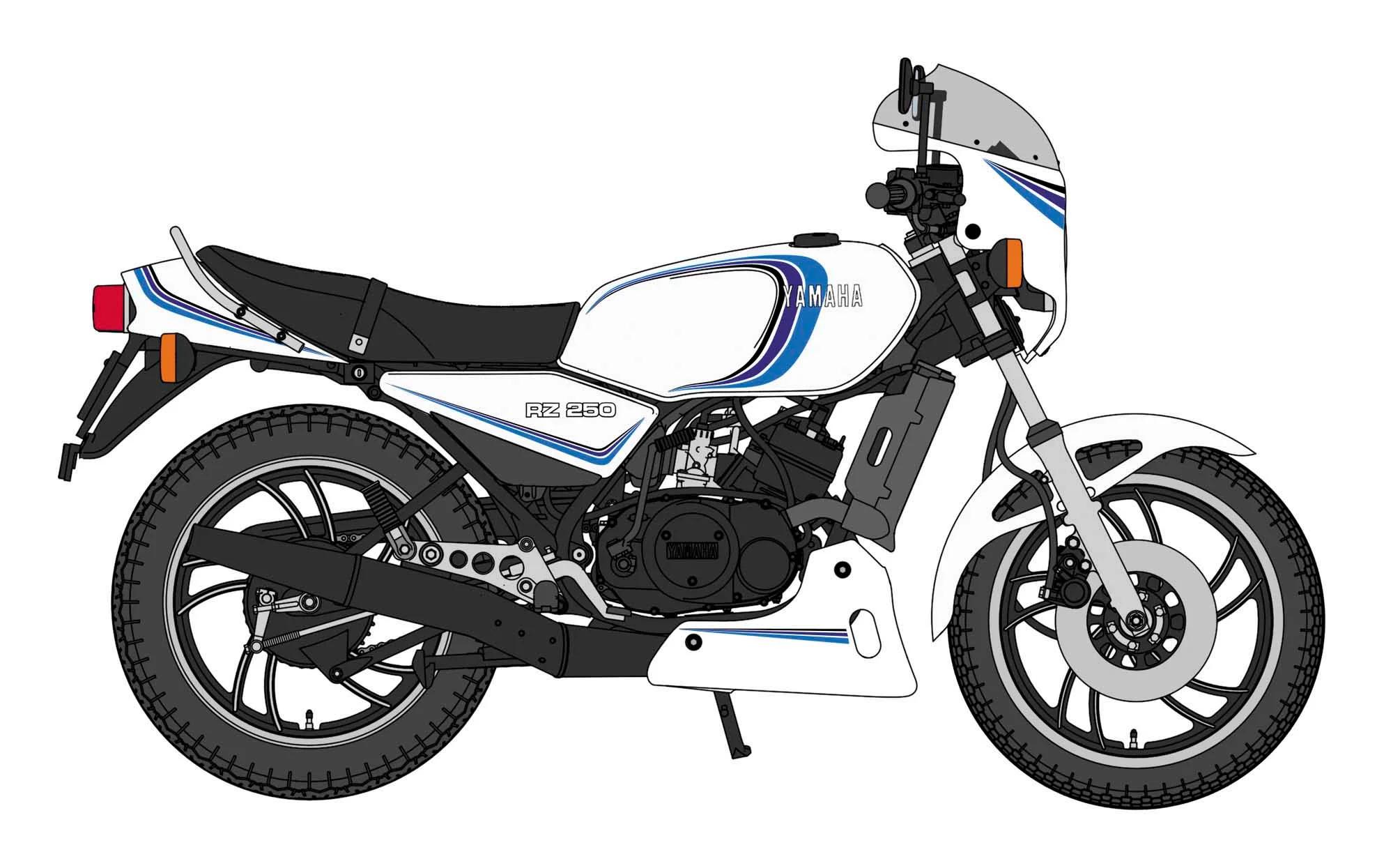 Hasegawa 1/12 Yamaha Rz2501982w Cowl Model Kit — box art