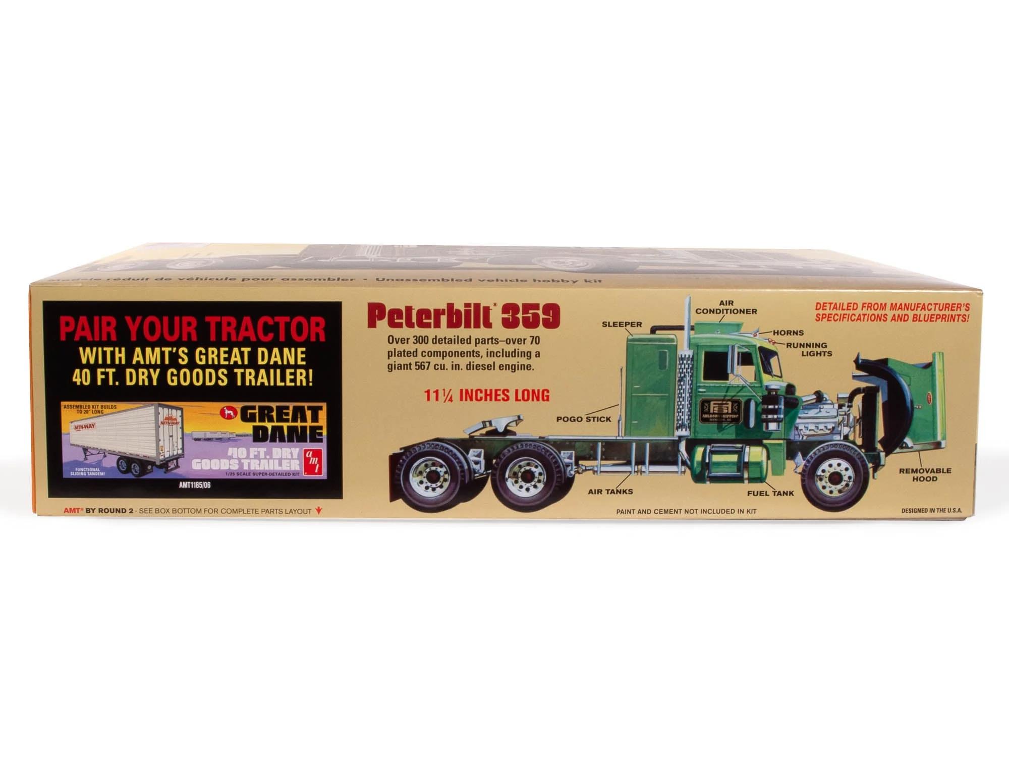 AMT Peterbilt 359 California Hauler W Sleep Model Kit — official product photo 3