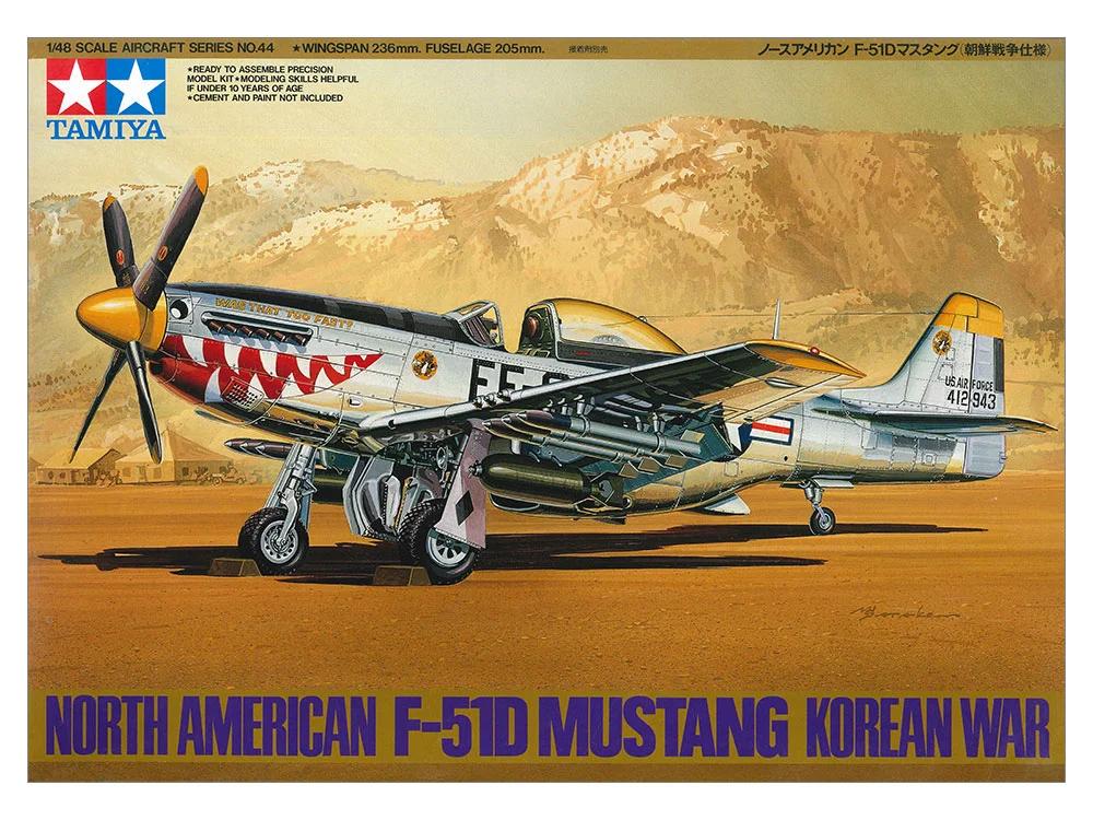 Tamiya 1/48 F-51D Mustang Korean War Model Kit — official product photo 1