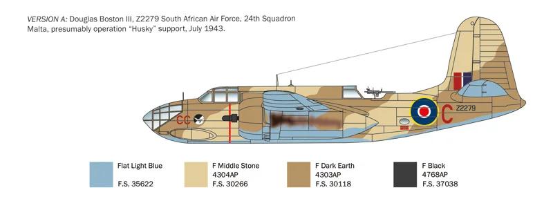 Italeri 1/48 A-20B C Havoc Boston III Model Kit — official product photo 4