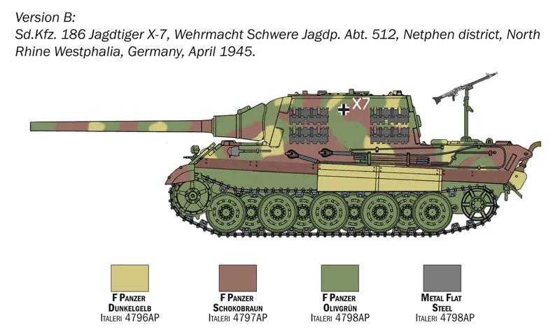 Italeri 1/56 SD Kfz 186 Jagdtiger Model Kit — official product photo 5