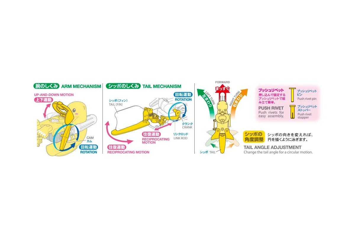 Tamiya Swimming Sea Otter Model Kit — official product photo 1