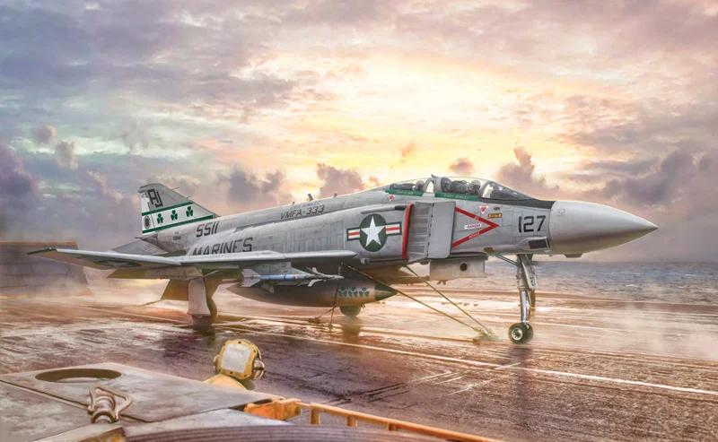 Italeri 1/48 F4j Phantom II Fighter Model Kit — official product photo 1