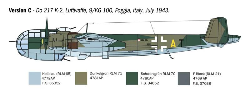 Italeri 1/72 K-2 Do 217k-1 W Fritz X Guided Bomb Model Kit — official product photo 5
