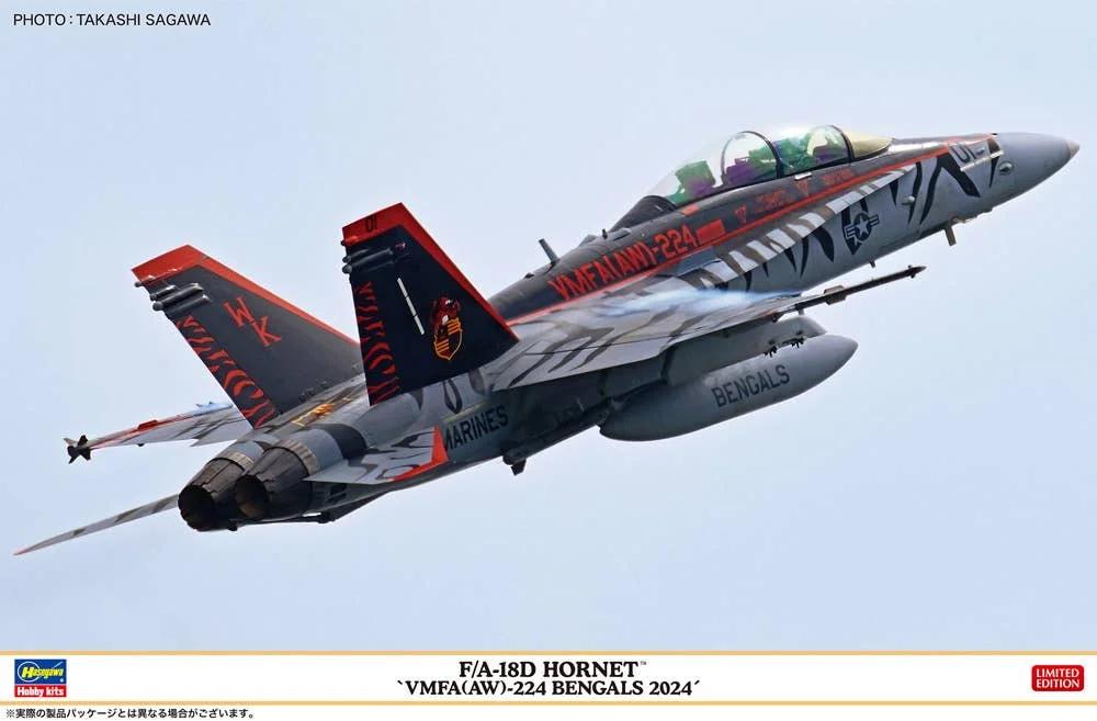 Hasegawa 1/48 A-18D F Hornet Vmfa-224 Bengals Model Kit — official product photo 1