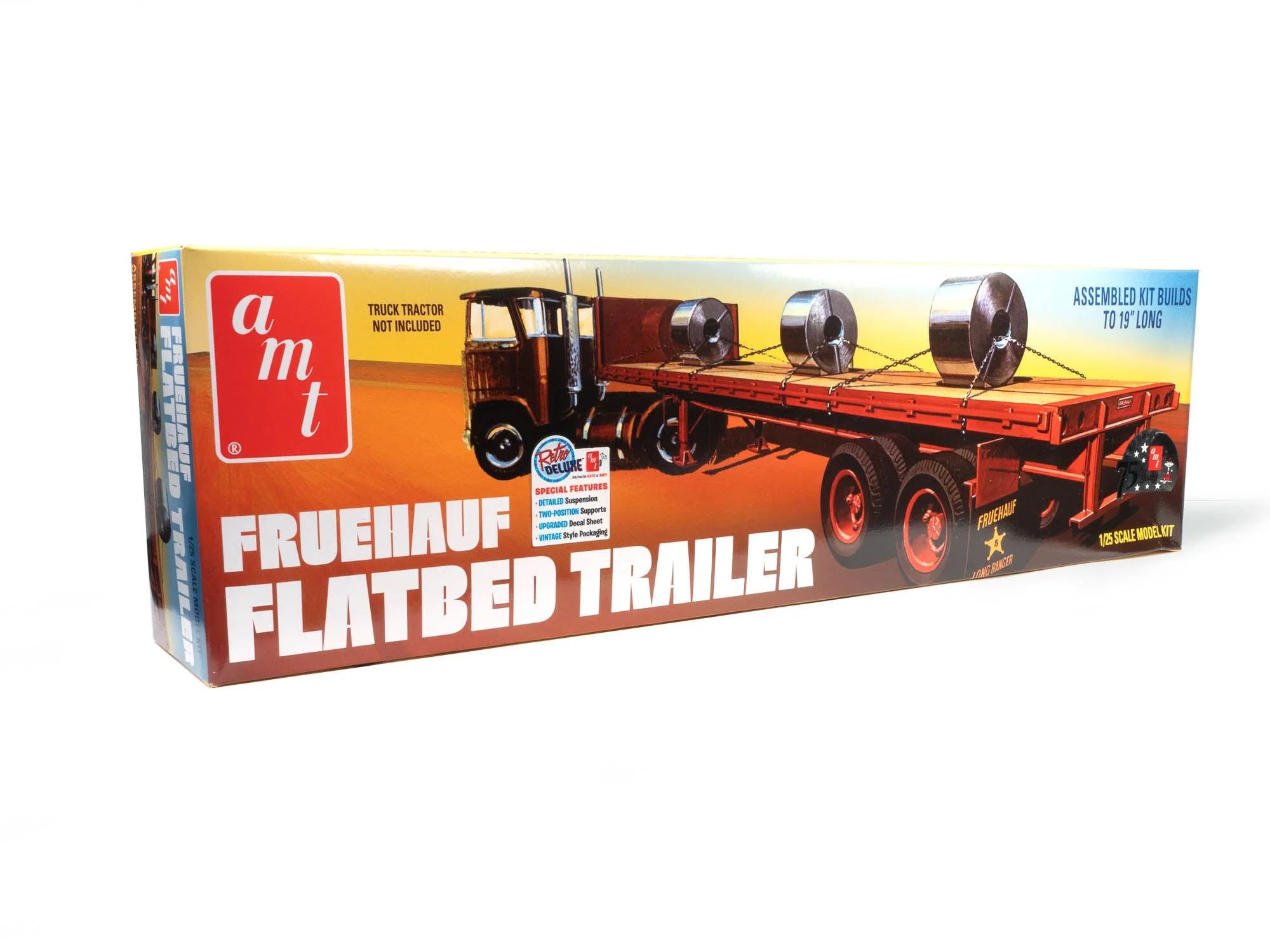 AMT 1/25 Fruehauf Flatbed Trailer Model Kit — official product photo 1