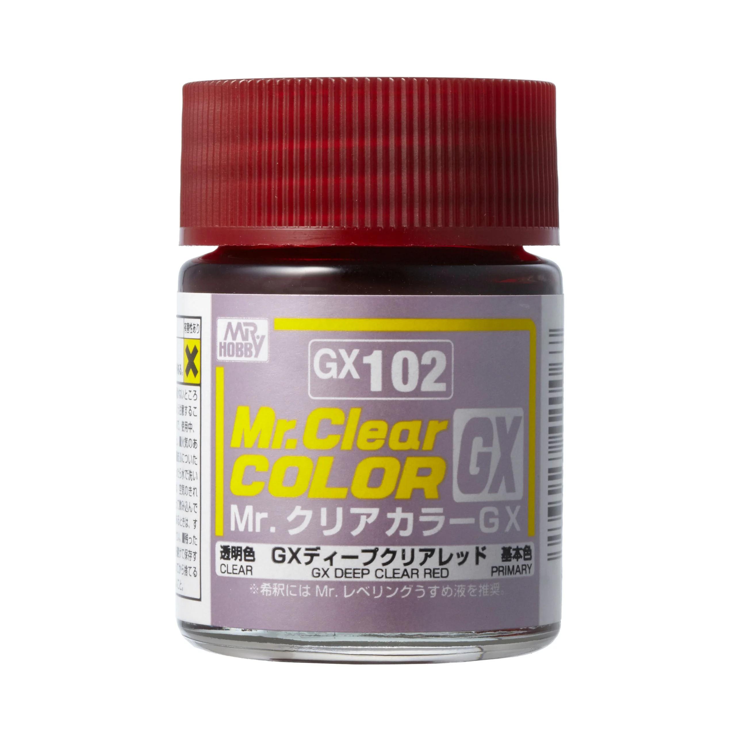 Mr. Hobby Mr. Color GX Deep Clear Red (GX102) 18 ml — official product photo 1