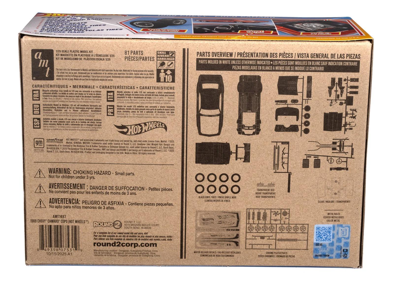 AMT 1/25 69chevy Camaro Copo Hot Wheels Model Kit — official product photo 2