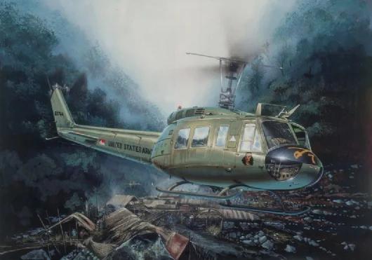 Italeri 1/48 Uh1d Iroquois Helicopter Model Kit — box art