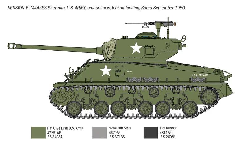 Italeri 1/35 Sherman M4a3e8 Korean War Model Kit — official product photo 5