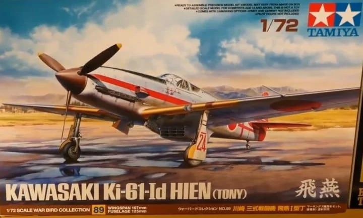 Tamiya 1/72 Kawasaki Ki-61 Hien Tony Model Kit — box art