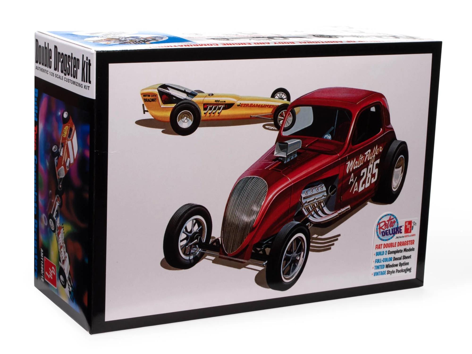 AMT 1/25 Fiat Double Dragster Model Kit — official product photo 1