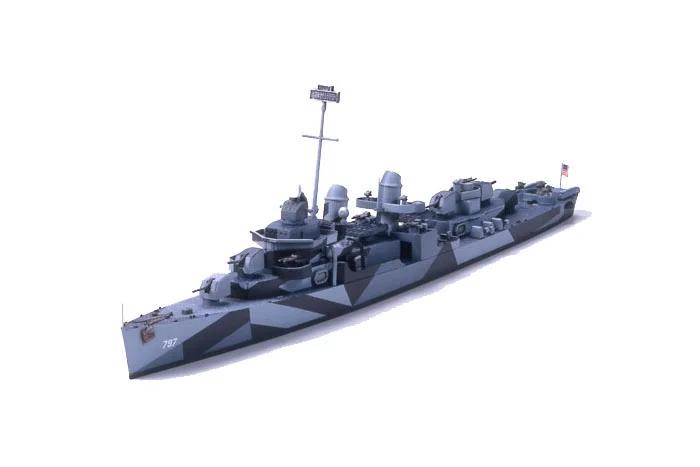 Tamiya 1/700 Uss Cushing Dd-797 Model Kit — official product photo 1