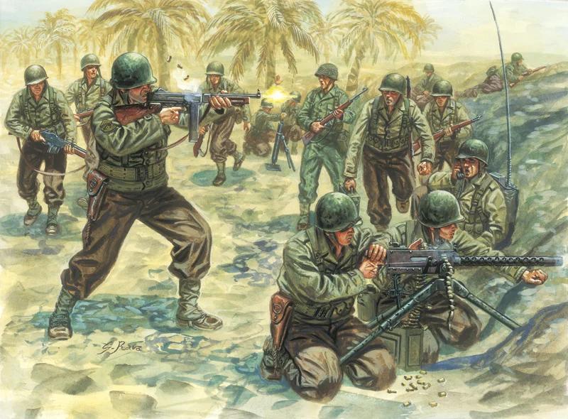 Italeri 1/72 WWII American Infantry Model Kit — official product photo 1