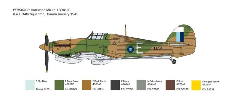 Italeri 1/48 Hurricane MK II C Model Kit — official product photo 6