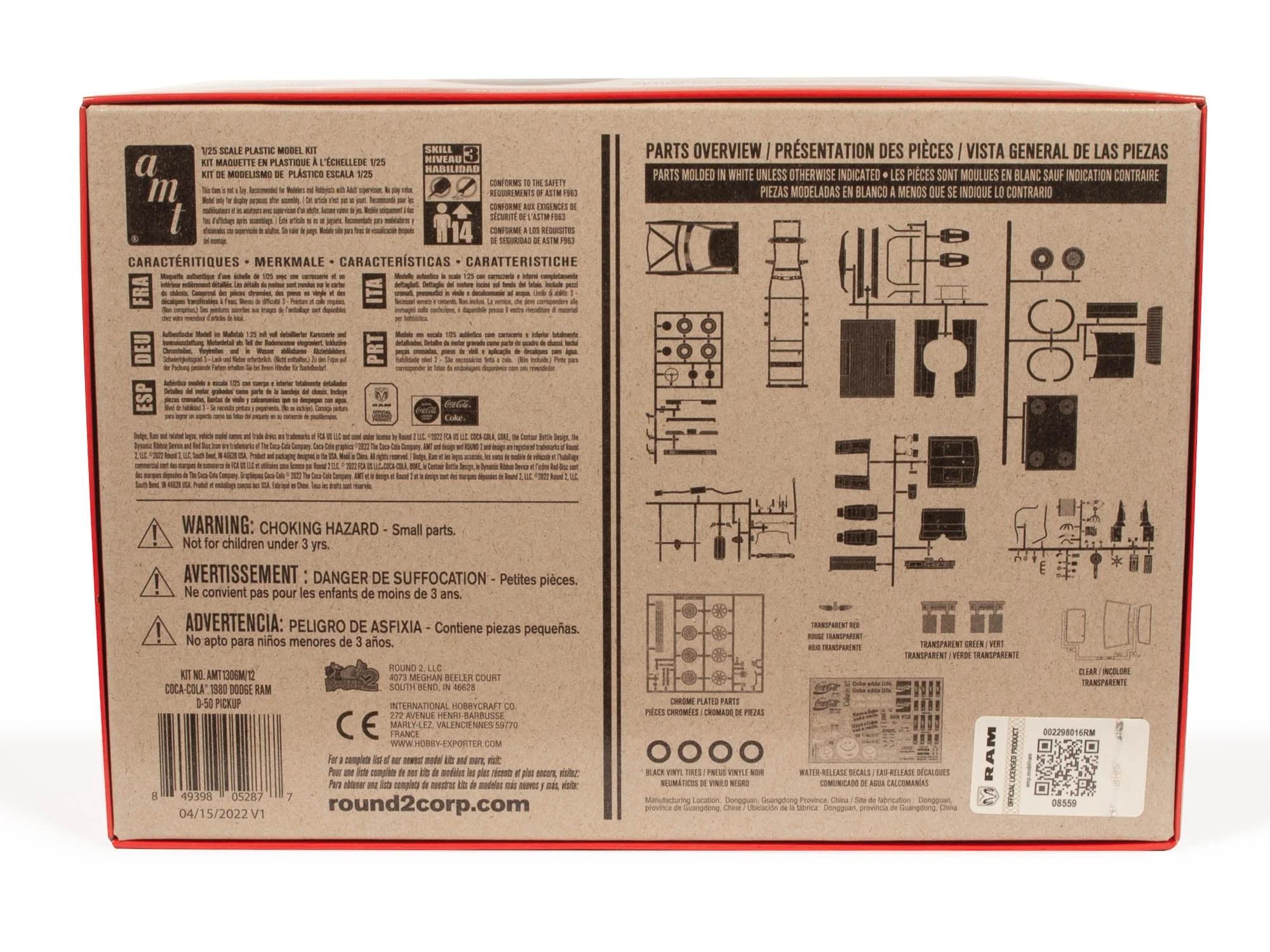 AMT 1/25 D-50 82 Dodge Ram Pickup Coke Model Kit — official product photo 4