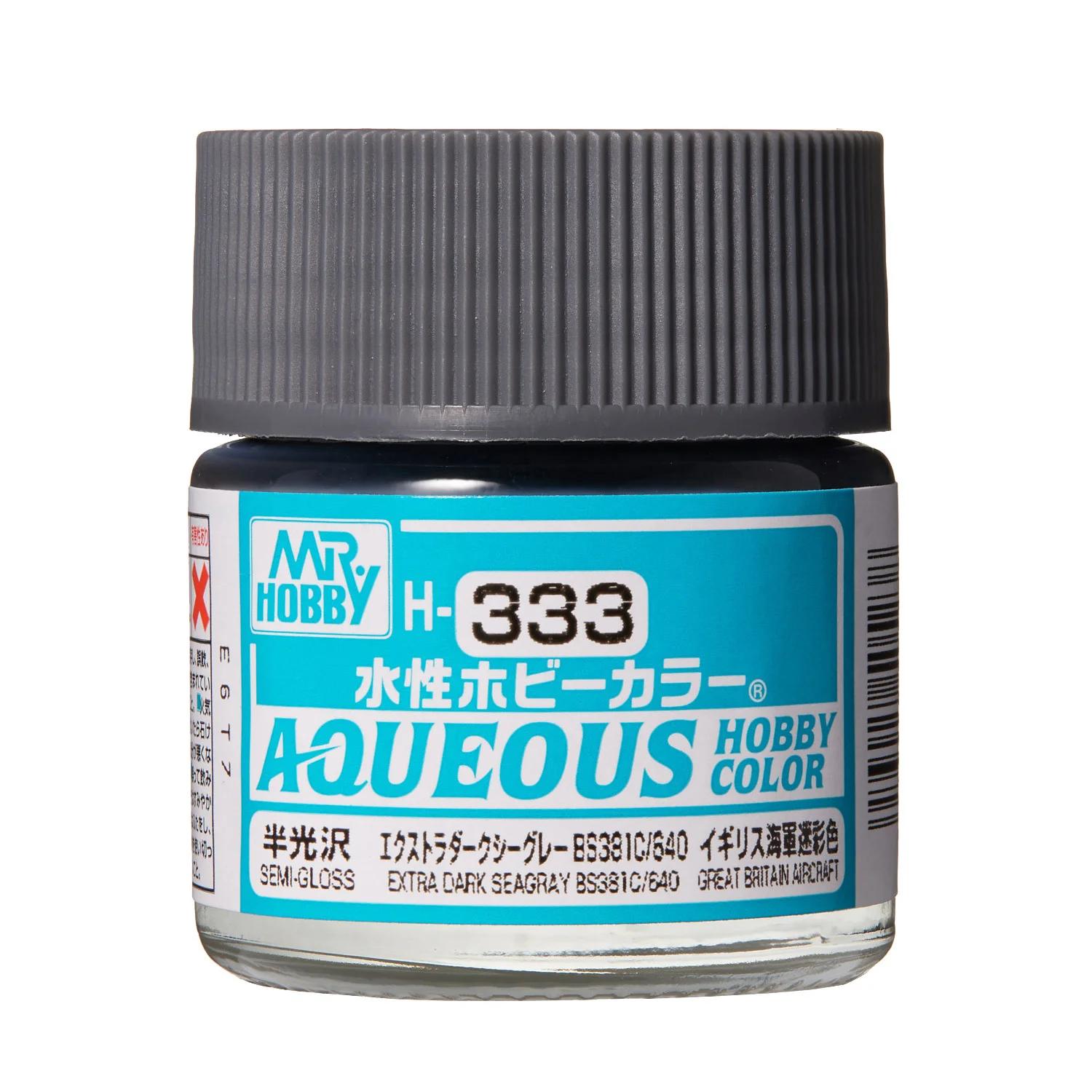 Mr. Hobby Aqueous Hobby Color Extra Dark Seagray BS381C/640 (H333) 10 ml — official product photo 1