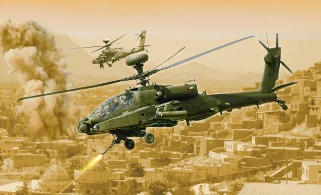 Italeri 1/48 AH-64D Apache Model Kit — box art