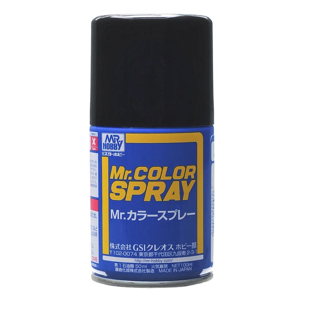 Mr. Hobby Mr. Color Spray Flat Black (S33) 100 ml — official product photo 1