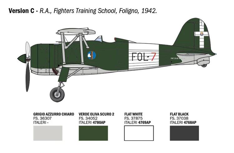 Italeri 1/48 Fiat Cr 42 Falco Assault Nf Model Kit — official product photo 5