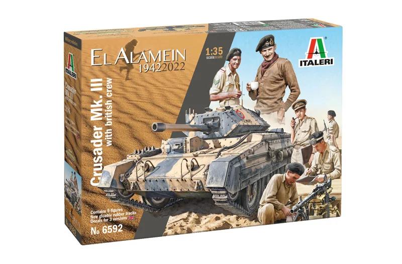 Italeri Crusader MK III W British Tank Crew1 35 Model Kit — official product photo 2