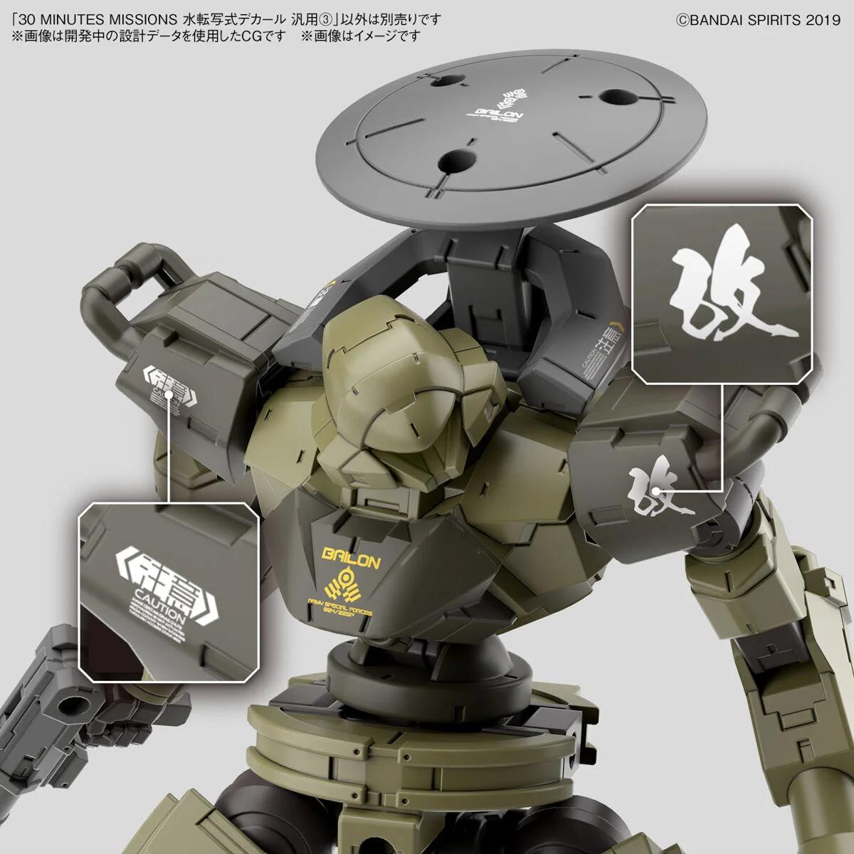 Bandai 1/144 30MM Decal Multiuse — official product photo 2