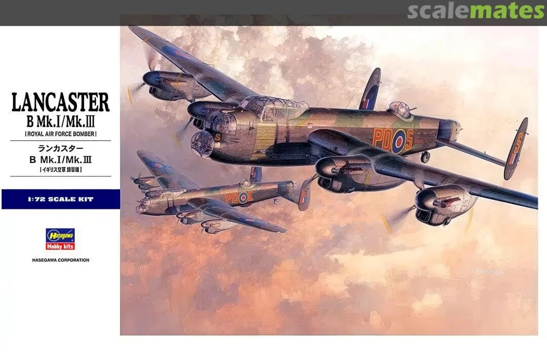Hasegawa 1/72 Lancaster B MK III RAF Model Kit — official product photo 1